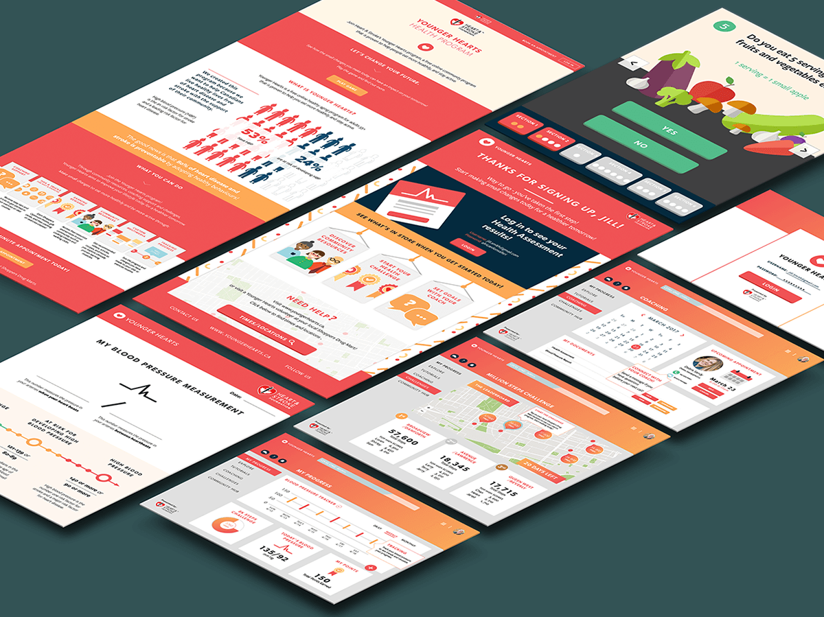 Heart & Stroke Digital prototypes